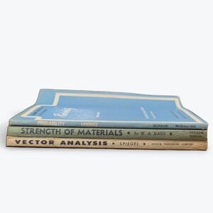 Vintage Schaums Outline‎ Theory Books Lot Problems Probability Strength Vector